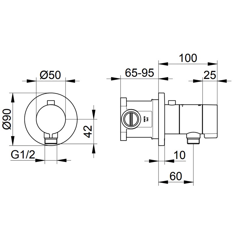 Keuco Set IXMO 59554, rund, verchromt