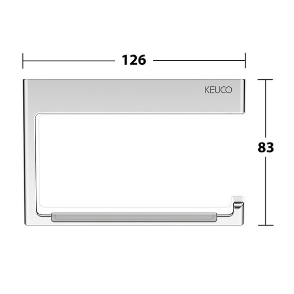 KE Toilettenpapierhalter Aveno 14662,  offene Form, verchromt