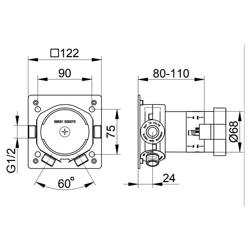 KE UP Funktionseinheit IXMO 59551, für Einhebelmischer DN15