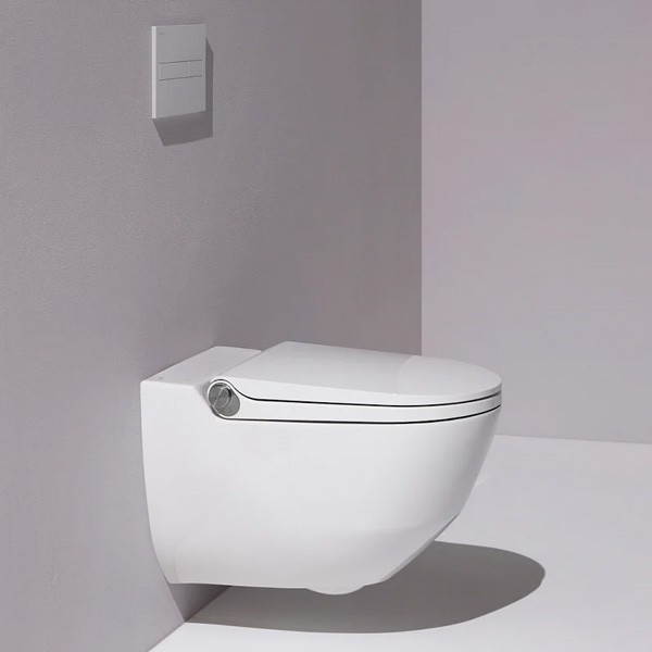 LF Dusch-T-WC wandh. RIVA 600x355x405 spülrandlos schwarz glänzend