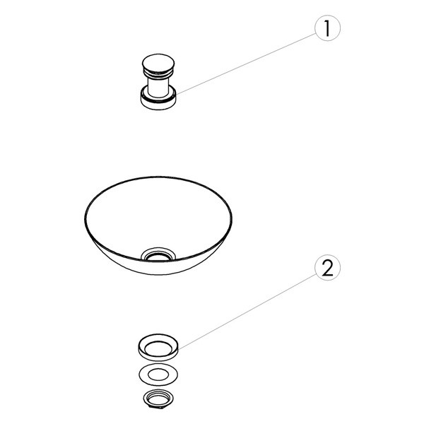 Alape Schalenbecken K360.GS 3501000 Weiß