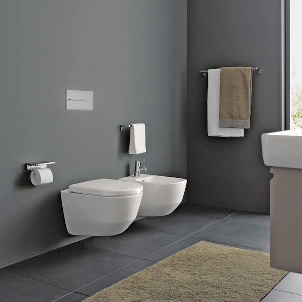 Laufen Wand-Bidet Laufen PRO 1 HL Eckventile innen 360x530 weiß