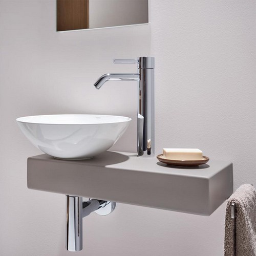 Alape Waschplatz Piccolo Novo links weiß/kiesel matt