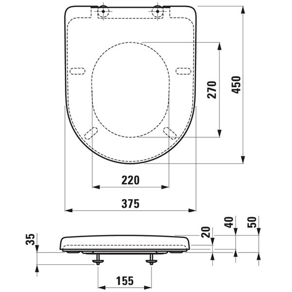 Laufen WC-Sitz PRO universal mit Deckel mit Absenkautomatik weiß