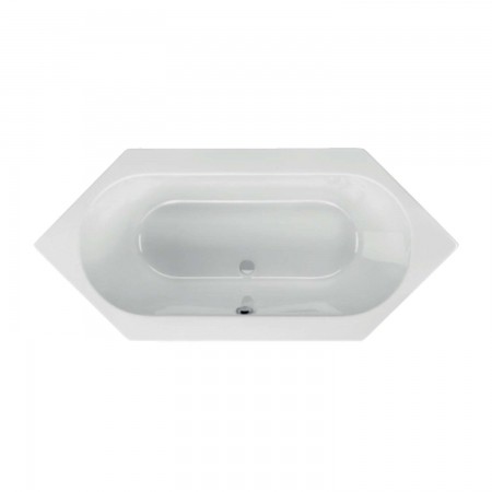 Acryl-Badewanne Andros 200 x 90 x 46cm weiss Bodenlänge 123cm, 250 Liter