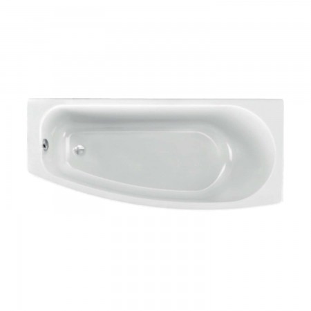 Acryl-Badewanne Compact 169 x 74 x 43cm weiss rechts Bodenlänge 132cm, 218 Liter