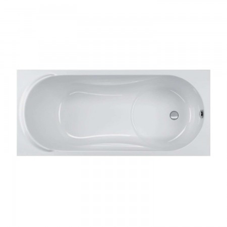 Acryl-Badewanne Elja 180 x 80 x 40/43,5cm weiss Bodenlänge 137,5cm, 250 Liter