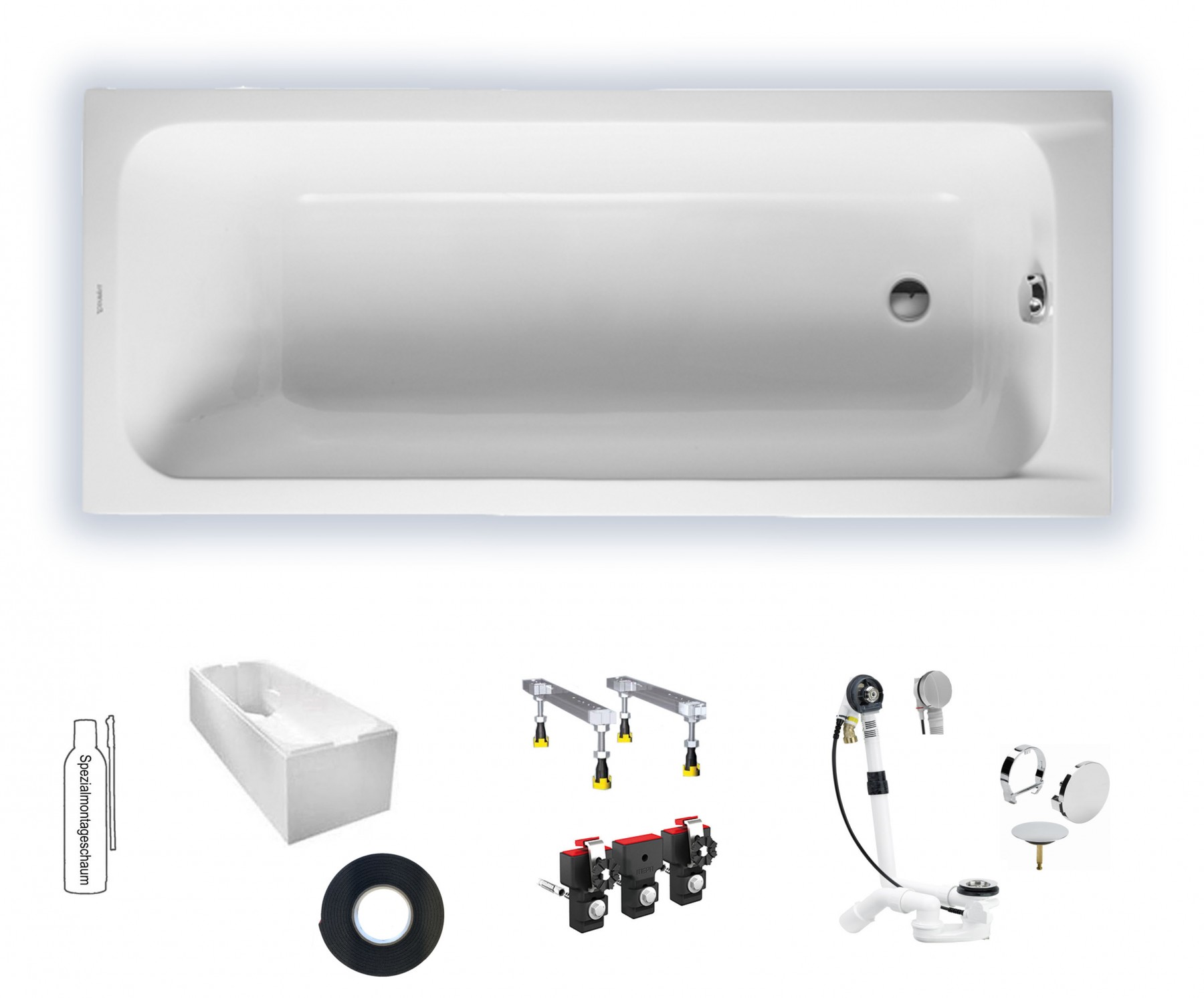 Duravit D-Code 170x70cm Badewanne weiß 700098000000000 