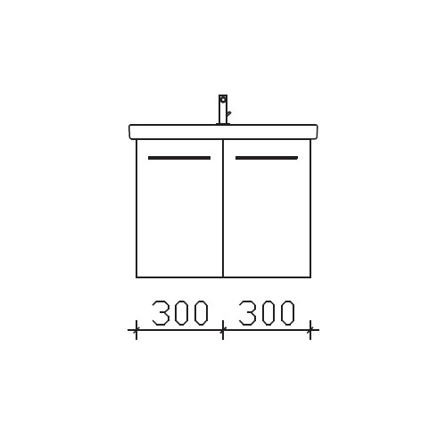 Pelipal Solitaire 9005 Waschtischunterschrank 600 mm zu Duravit DuraStyle PG2