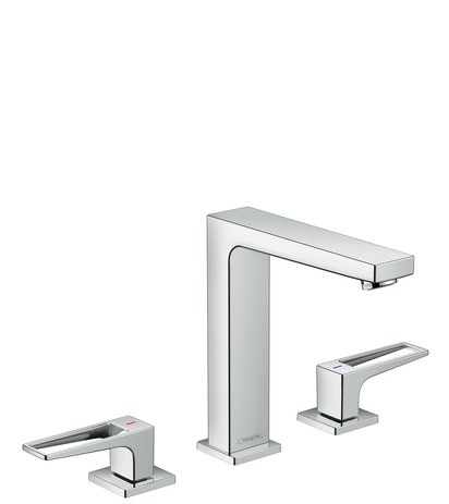 HG 3-Loch Waschtischarmatur 160 Metropol Bügelgriff chrom