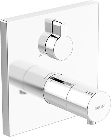 HA Funktionseinheit mit Dekorset Therm.- Thermostat-Batt. Hansaliving 4057 verchr