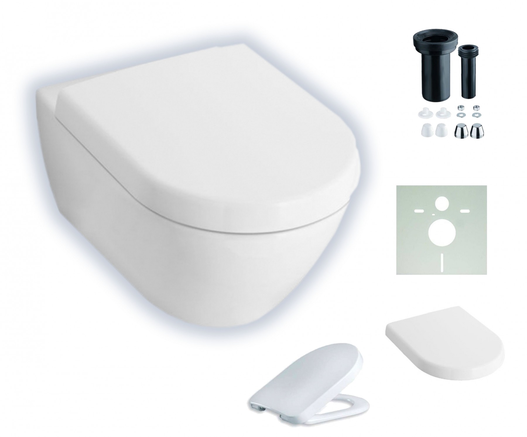 Villeroy & Boch Subway 2.0 wandhängendes Tiefspül-WC mit offenem Spülrand und DirectFlush 5614R001