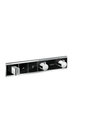 HG Thermostat Unterputz RainSelect Fertigset 2 Verbraucher schwarz/chrom