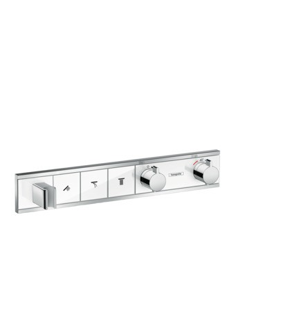 HG Thermostat Unterputz RainSelect Fertigset 3 Verbraucher weiss/chrom