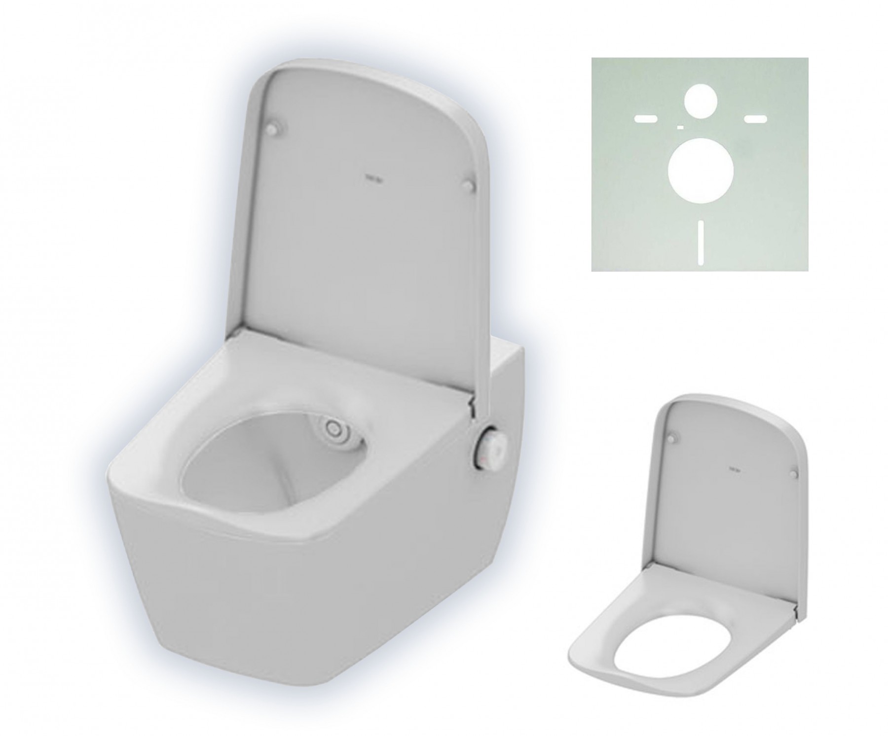 TECE one WC-Keramik mit Duschfunktion Tiefspüler, weiß 9700200