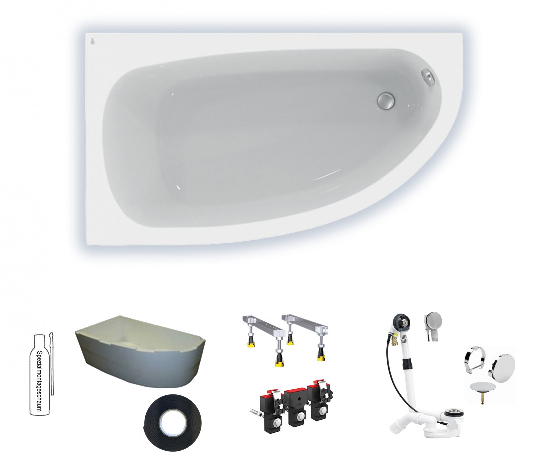 Ideal Standard Hotline Neu/ Surf links 1600x900 Badewanne K275801