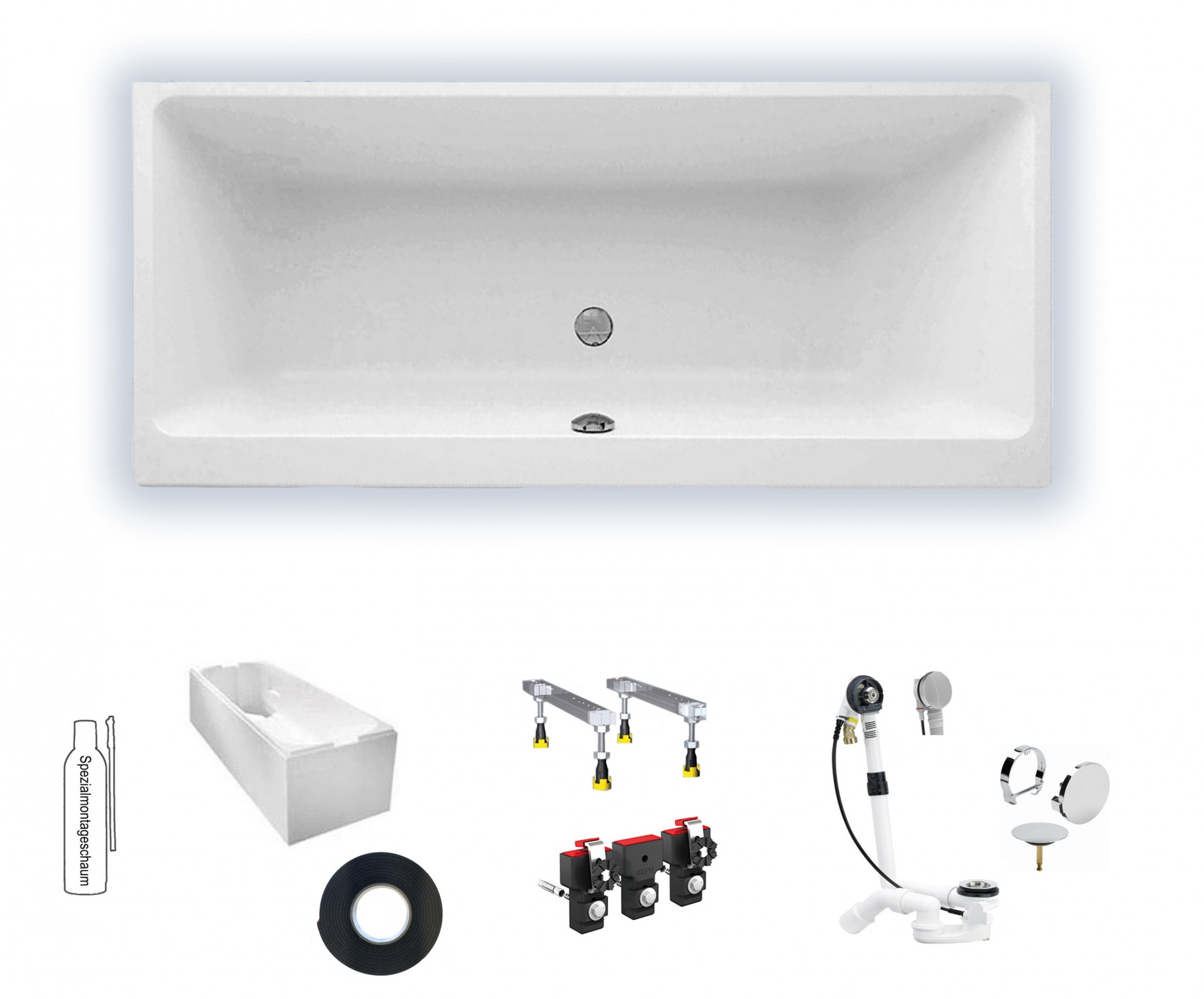 Wannenset Villeroy & Boch Subway Duo 1800x800