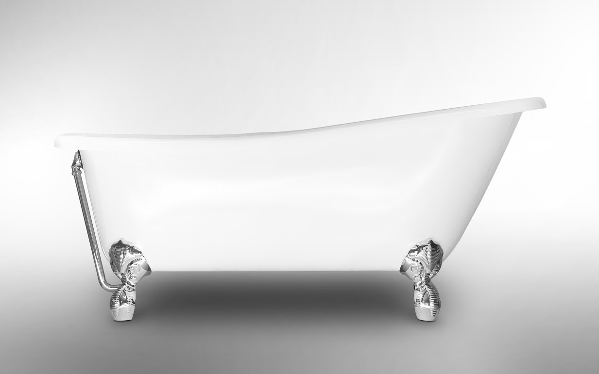 Nostalgische Badewanne Serie 1930  Freistehende Wanne 170x75x75cm