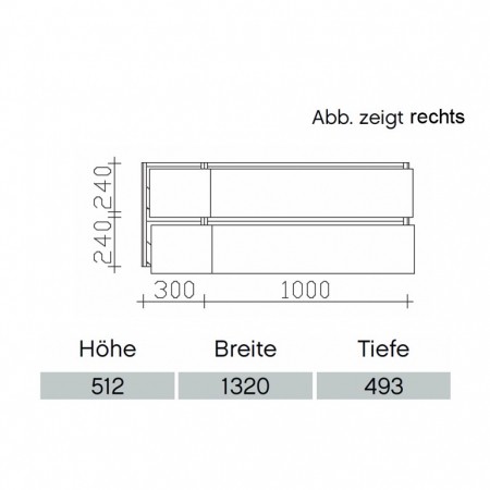 Pelipal Solitaire 6010 Waschtischunterschrank PG2 1320mm  