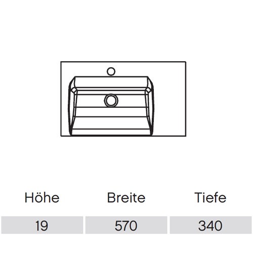 Pelipal Solitaire 6910 Mineralmarmor- Waschtisch 570