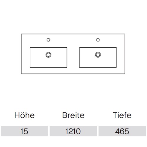 Pelipal Solitaire 6040 Keramik-Doppelwaschtisch 1210