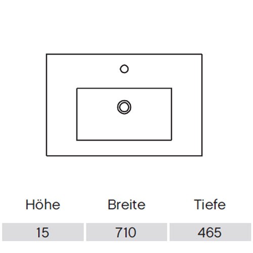 Pelipal Solitaire 6040 Keramikwaschtisch 710