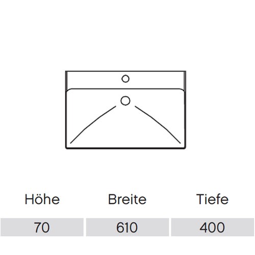 Pelipal Solitaire 6910 Keramikwaschtisch 610