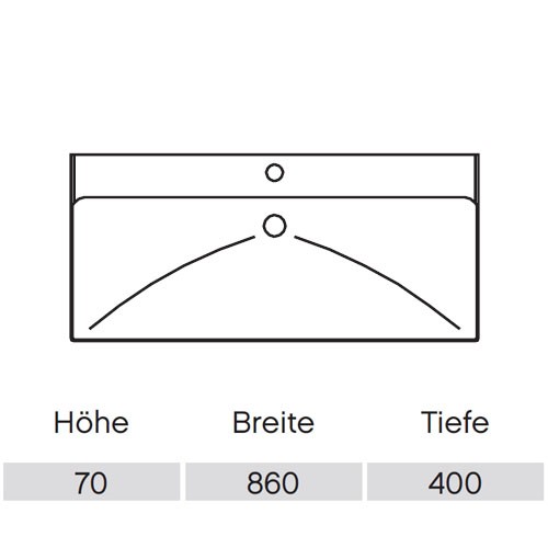 Pelipal Solitaire 6910 Keramik-Waschtisch 860