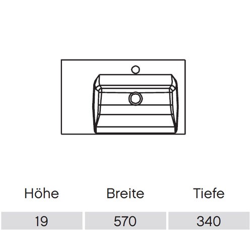 Pelipal Solitaire 6910 Mineralmarmor-Waschtisch 570