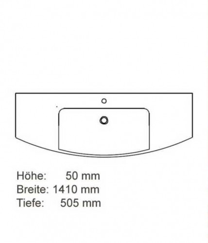 Pelipal Cassca Mineralmarmor-Waschtisch 1410  