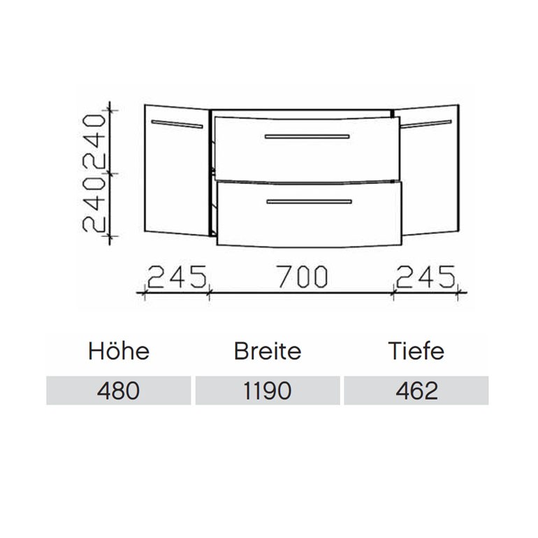 Pelipal Cassca Waschtischunterschrank Comfort N  