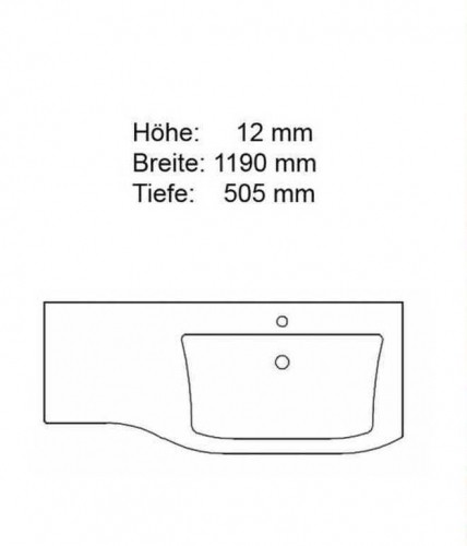 Pelipal Contea Glaswaschtisch 1190  