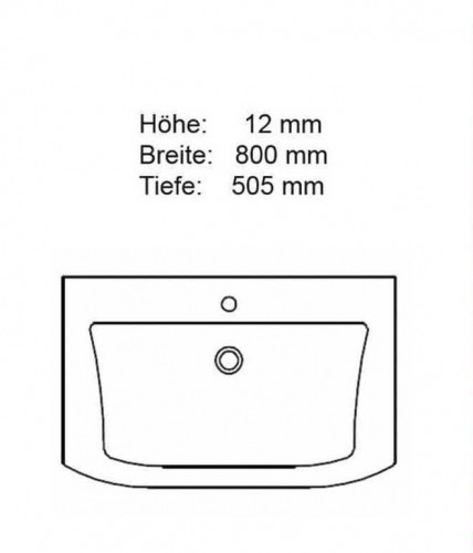 Pelipal Contea Glaswaschtisch 800  