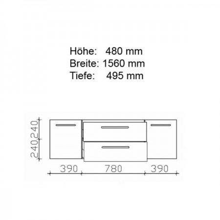 Pelipal Contea Waschtischunterschrank 1580  