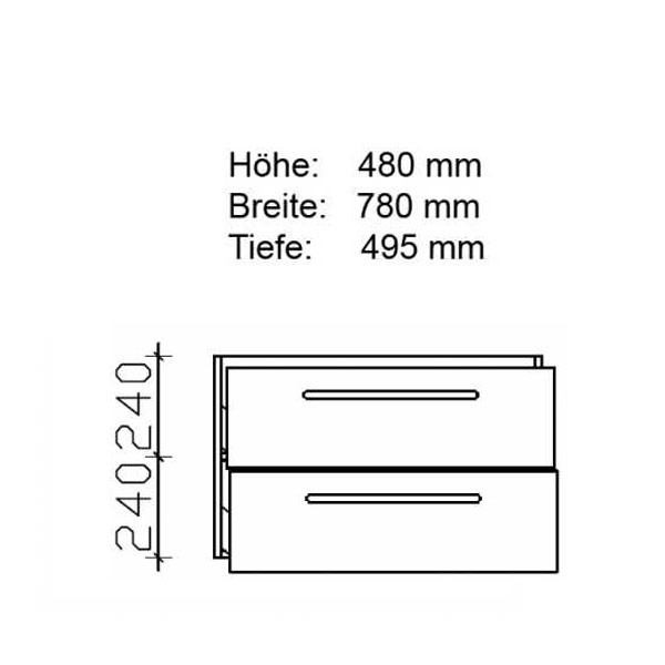 Pelipal Contea Waschtischunterschrank 780  