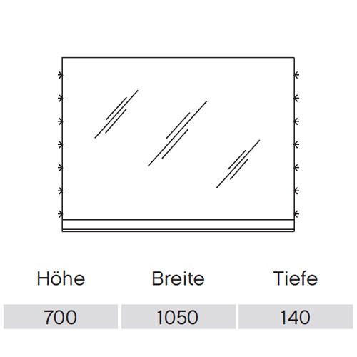 Pelipal Solitaire 6910 Flächenspiegel 1050