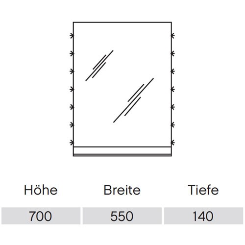 Pelipal Solitaire 6910 Flächenspiegel 550