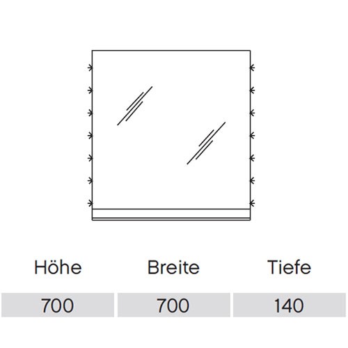 Pelipal Solitaire 6910 Flächenspiegel 700