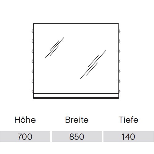 Pelipal Solitaire 6910 Flächenspiegel 850