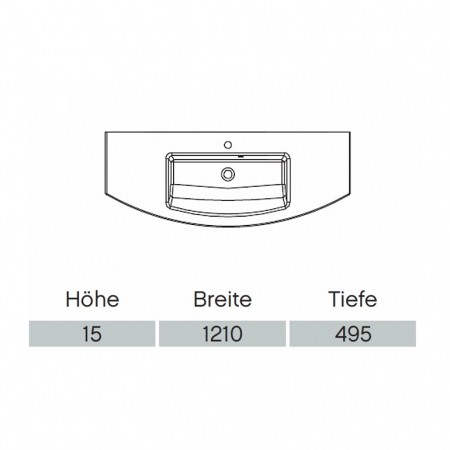 Pelipal Cassca Glas-Waschtisch 1210  