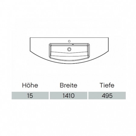 Pelipal Cassca Glas-Waschtisch 1410  