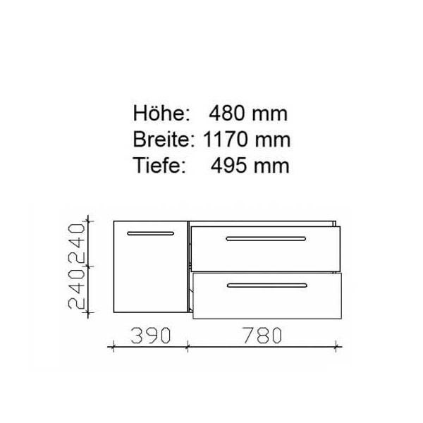 Pelipal Contea Waschtischunterschrank 1170 Rechts  