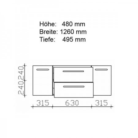 Pelipal Contea Waschtischunterschrank 1280  