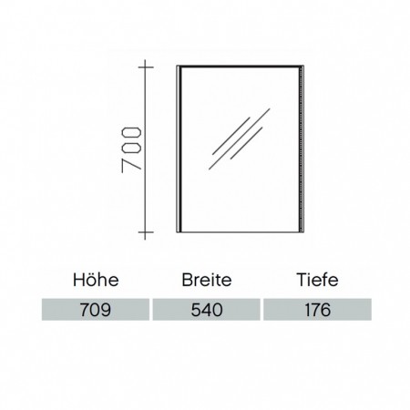 Pelipal Solitaire 6010 Spiegelschrank 540mm  