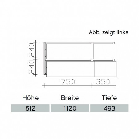 Pelipal Solitaire 6010 Waschtischunterschrank PG1 1120mm  