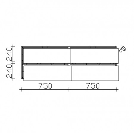Pelipal Solitaire 6010 Waschtischunterschrank PG1 1500mm mit Bewegungssensor