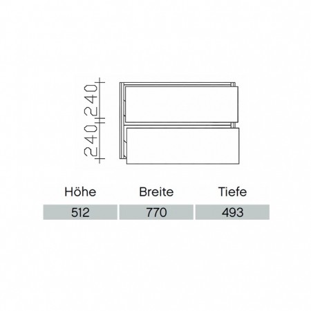 Pelipal Solitaire 6010 Waschtischunterschrank PG2 770mm  