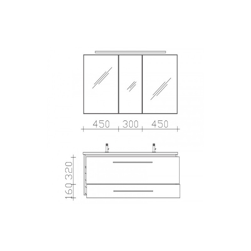 Pelipal 3-teiliges Badmöbelset Solitaire6110 4.2