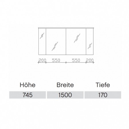 Pelipal Balto Spiegelschrank  