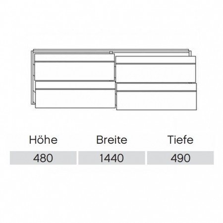 Pelipal Balto Waschtischunterschrank 06 PG2  